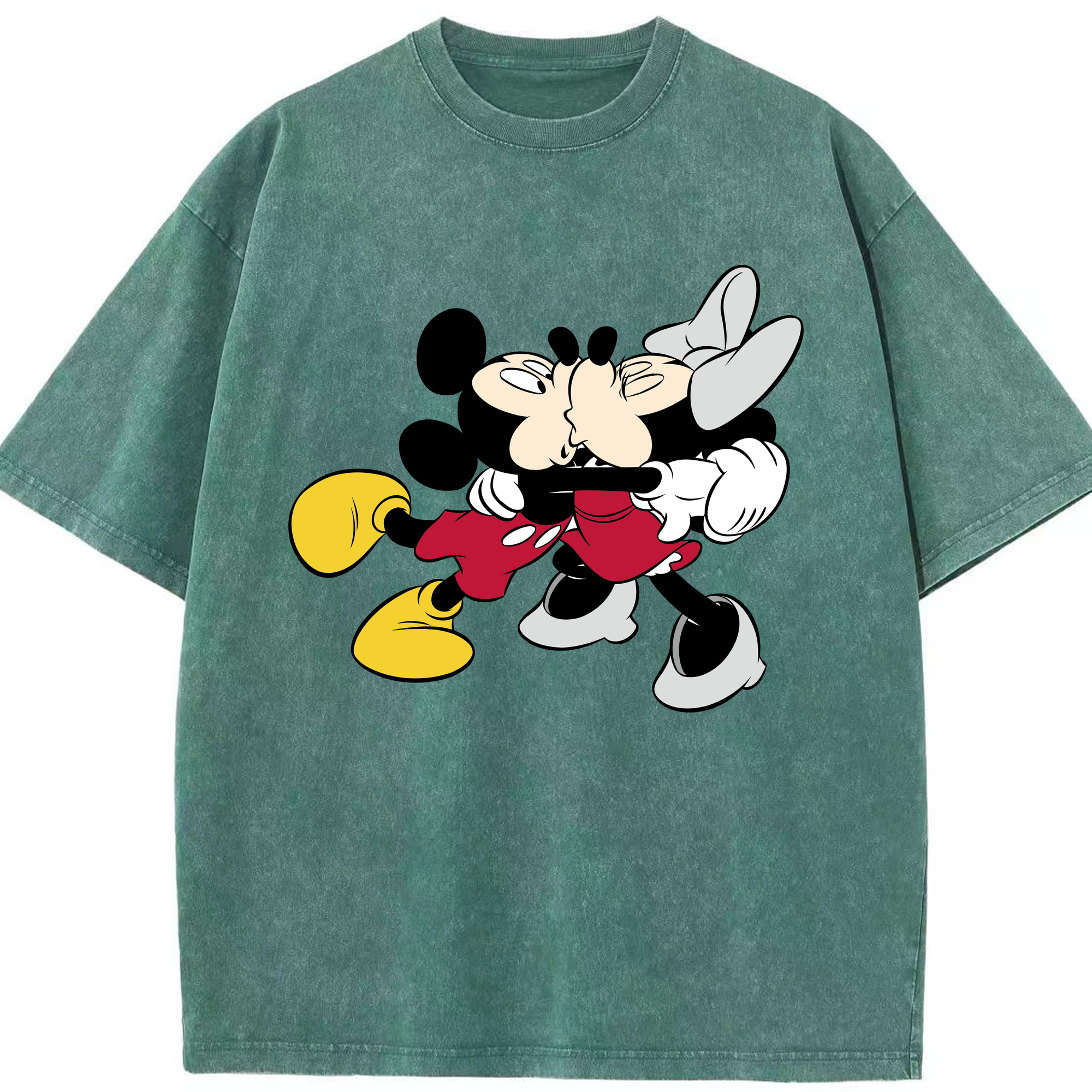 （画像用） ミッキーマウス Mickey Mouse 綿100% ヴィンテージ風 半袖Tシャツ（フロントプリント）